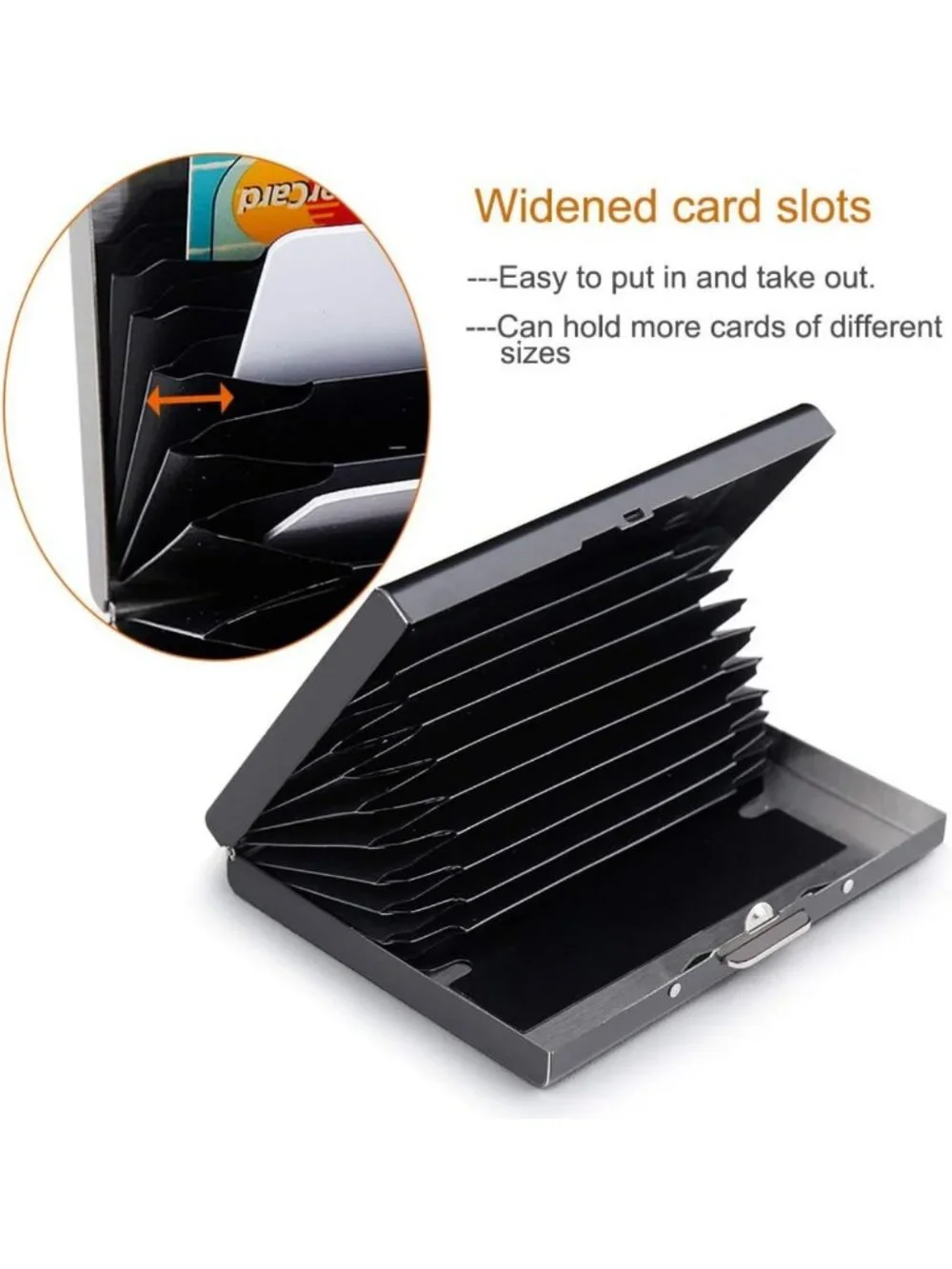 Slim RFID Credit Card Holder Wallet | Metal Business Card Case for Men & Women